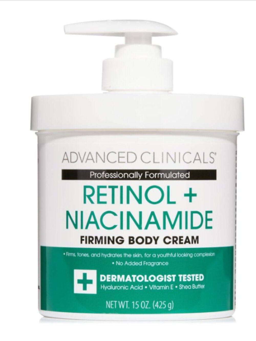 Advanced Clinicals Spa Size Face & Body Cream 16 Oz Retinol, Vitamin C, Collagen